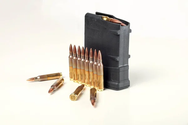 Mag Bullets Rifle 223 Rem — Stock Photo, Image