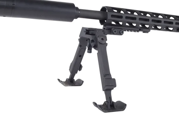 Black Rifle Bolt Action Silencer Bipods Lighter Handguard — Stock Photo, Image