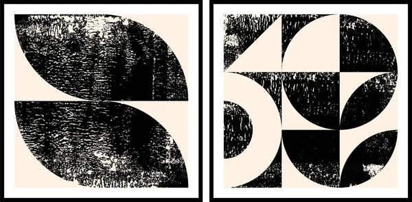 Абстрактный Геометрический Плакат Настенная Живопись Элементы Геометрической Формы Плакат Гостиной — стоковый вектор