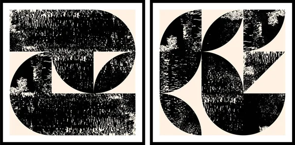 Абстрактний Геометричний Плакат Настінний Живопис Елементи Графічних Геометричних Форм Плакат — стоковий вектор