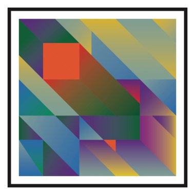 Soyut Geometrik Boyama, Soyut Sanat, poster, arkaplan. Grafik geometrik şekiller elementleri şekillendirir. Çağdaş sanat. 
