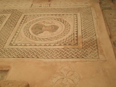 Mosaic in the ruins of the city of Kourion