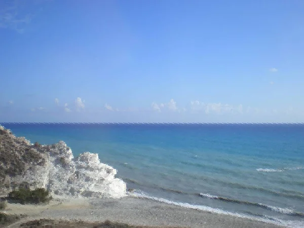 Пляж Кипре Средиземном Море — стоковое фото