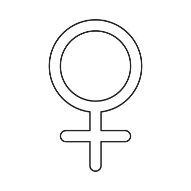 Female symbol in outline vector icon