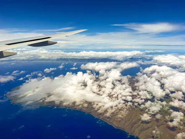Aerial View Flying Lanai Island Hawaii Usa — Stock Photo, Image