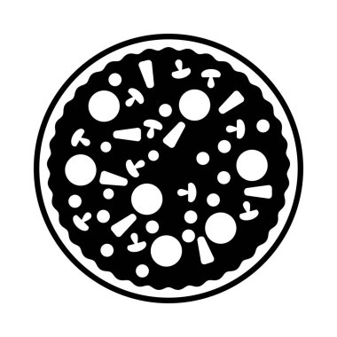 Pizza dükkânı konsepti için pizza ya da pizzanın en alt görünümü