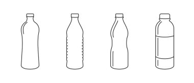 Vektör şeklinde plastik su şişesi