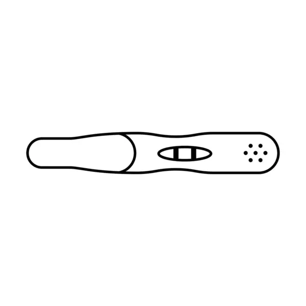 Dibujo Línea Positivo Del Kit Prueba Embarazo Vector — Archivo Imágenes Vectoriales