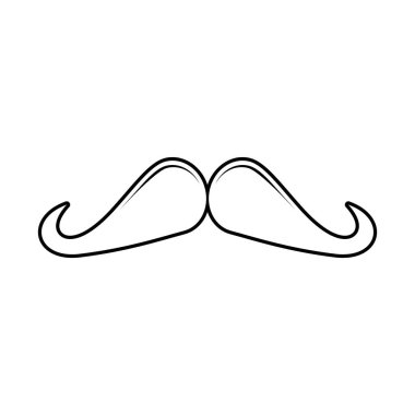 Çizim biçimi vektöründe halka ustası stili klasik bıyık grafiği