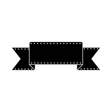 Vektör içinde yıldızlar olan kurdele ya da bayrak