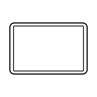 Vektör içinde boş ekranı olan dijital tabletin basit dış çizgisi