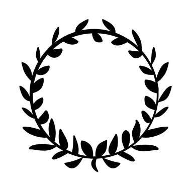 Vektör içindeki Laurel çelenk dairesi ögesi