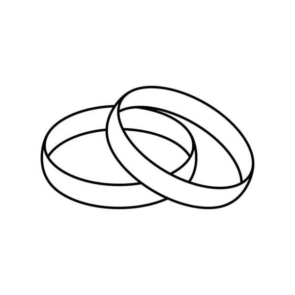 Обручальные Кольца Обручальные Кольца Векторе — стоковый вектор