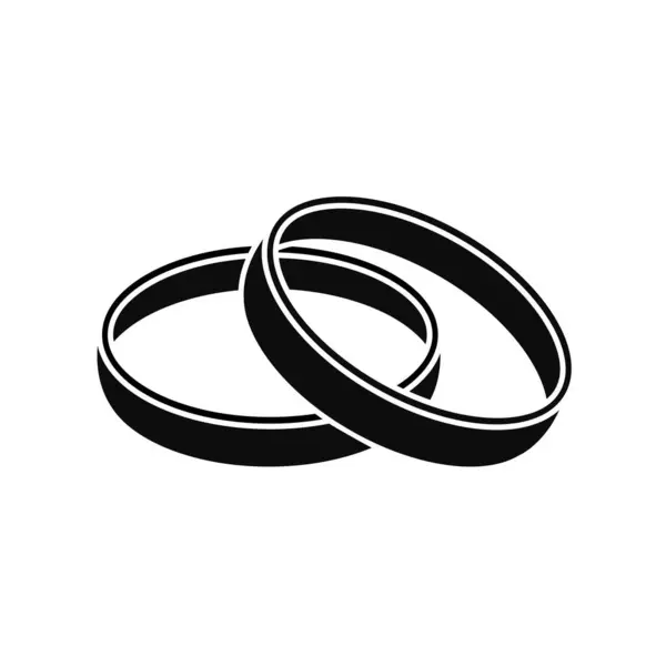 Bandas Casamento Anéis Casamento Vetor — Vetor de Stock