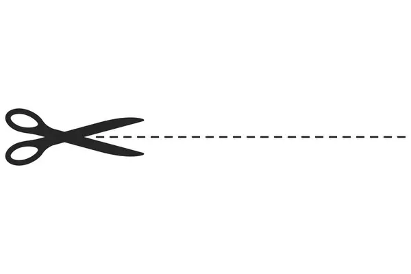 Saxar Och Prickig Linje Vektor Illustration — Stock vektor