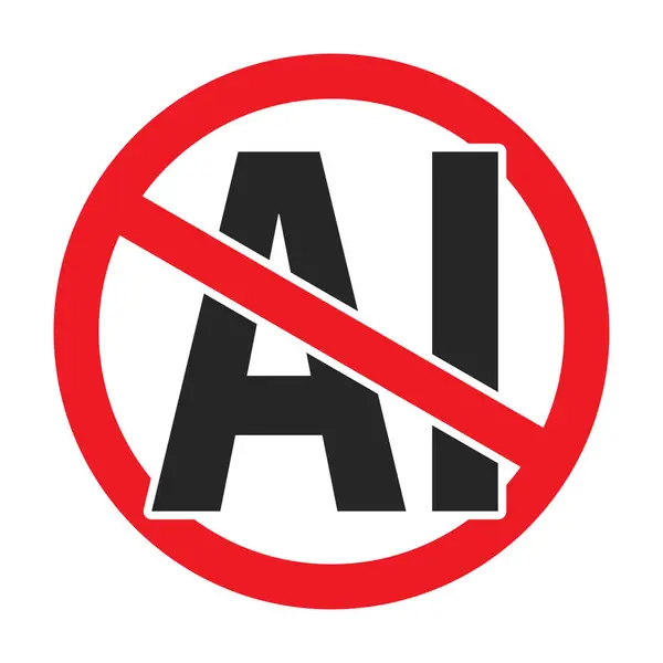 Ningún Símbolo Ningún Signo Inteligencia Artificial Vector — Archivo Imágenes Vectoriales