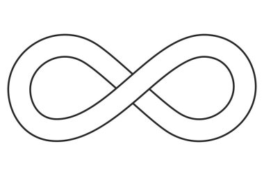Sonsuzluk sembolü ya da sonsuz döngü ana hatlı vektörde