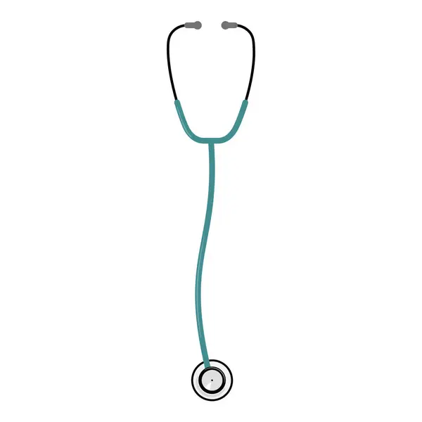 Stethoscope Vertical Line Healthcare Concept Vector Illustration — Vector de stock