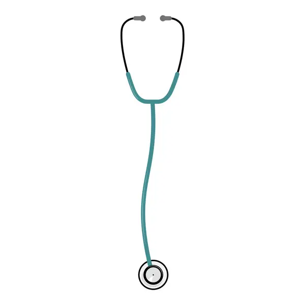 Stethoscope Vertical Line Healthcare Concept Vector Illustration — Stock Vector