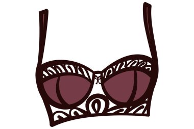 Kadın iç çamaşırları. Detaylar vektörde.