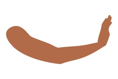 Bir insan kolu ve el hareketi vektörde hayır veya dur demek içindir.