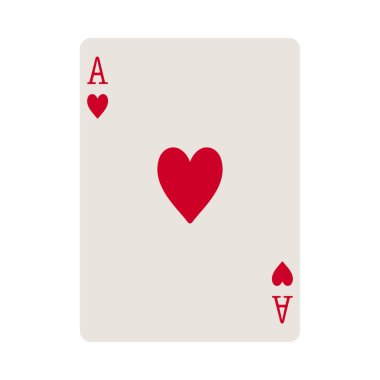 Kart vektörü oynayan kupa as