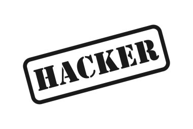 Hacker siyah pul vektörü izole edildi