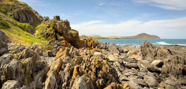 Rugged coastal views along the Heysen Trail near Kings Beach on the Fleurieu Peninsula in South Australia clipart