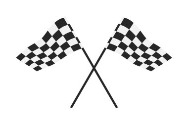 Bir motor sporu yarış etkinliği için siyah ve beyaz kareli bayraklar vektörü 
