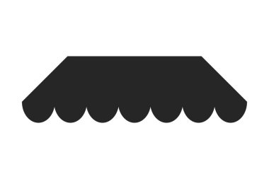 Vektör cephesi oluşturmak için siyah depo önü güneşliği