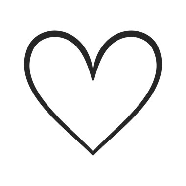 Kalp şekli ana hat vektör simgesi