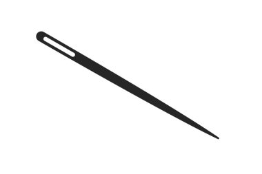 Dikiş iğnesi silueti ikon vektör grafiği