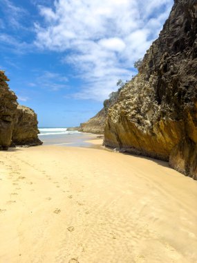 Queensland, Avustralya 'daki Stradbroke Adası' ndaki güzel Fransız Sahili manzarası