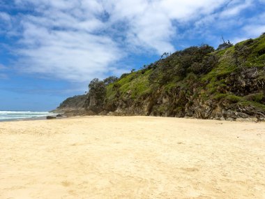 Queensland, Avustralya 'daki Stradbroke Adası' ndaki güzel Fransız Sahili manzarası