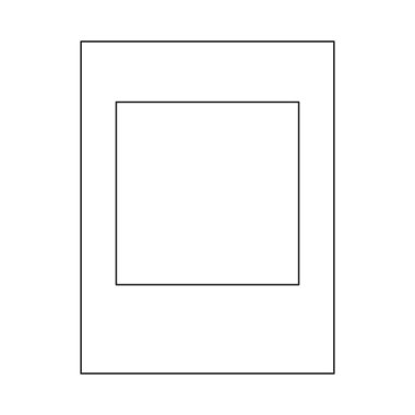 Resim kabini özçekimi için boş çerçeve ve özet vektöründe kopyalama alanı