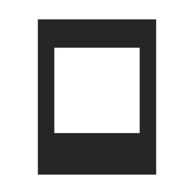 Silüet vektöründe kopyalama alanı olan fotoğraf kabini özçekimi için boş çerçeve