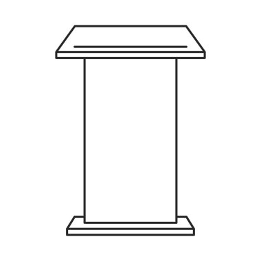 Klasik ahşap podyum, kürsü ya da halk önünde konuşma yapmak için arkadan kürsü simgesi