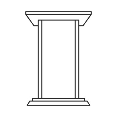 Klasik ahşap podyum, kürsü ya da halk önünde konuşma yapmak için ön taraftan kürsü simgesi