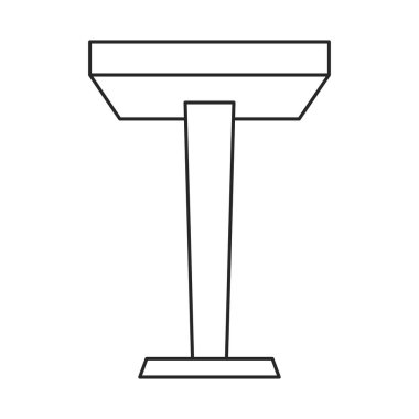 Klasik ahşap kürsü, podyum ya da halk önünde konuşma yapmak için kullanılacak kürsü simgesi