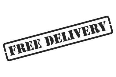 Bedava dağıtım kauçuk damga vektörü izole