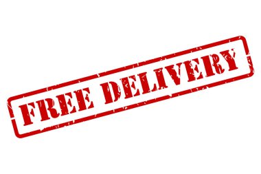 Bedava dağıtım kırmızı kauçuk damga vektörü dokusu ile izole