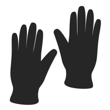 Bir siluet vektör ikonu içinde bahçe koruyucu ekipman için bahçe eldivenleri