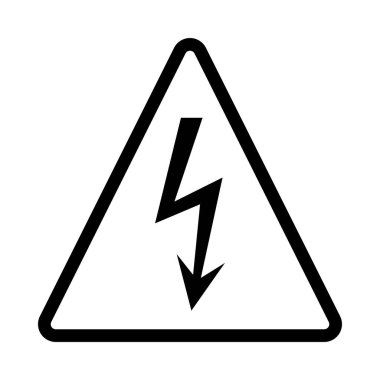 Elektriksel tehlike üçgeni uyarı işareti vektör ana hatları