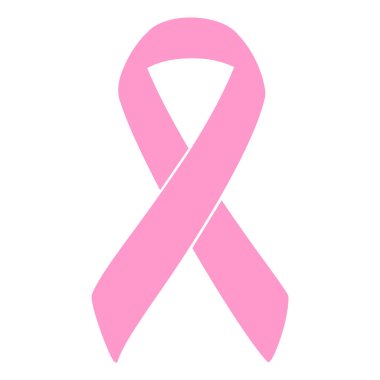 Göğüs kanseri bağış toplama vektörü için kullanılan pembe farkındalık kurdelesi