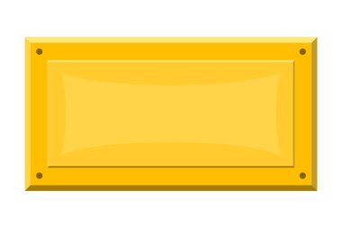 Boş bir pirinç ya da oyma vektörü için altın plaket