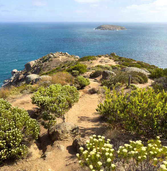 Güney Avustralya 'daki Fleurieu Yarımadası' ndaki Victor Limanı 'ndaki Kayalıklardan manzara