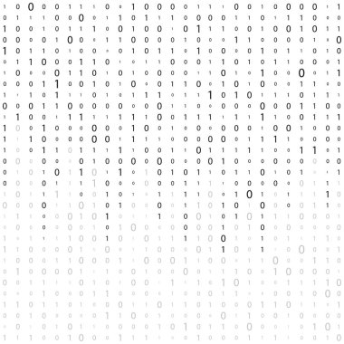 Matrix. İkili arkaplan. Düşen sayılarda Matris etkisi. Dijital veri akışı. ikili kod