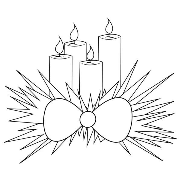 Палаючий Віск Або Парафінові Свічки Початок Неділі Силует Білий Фон — стокове фото
