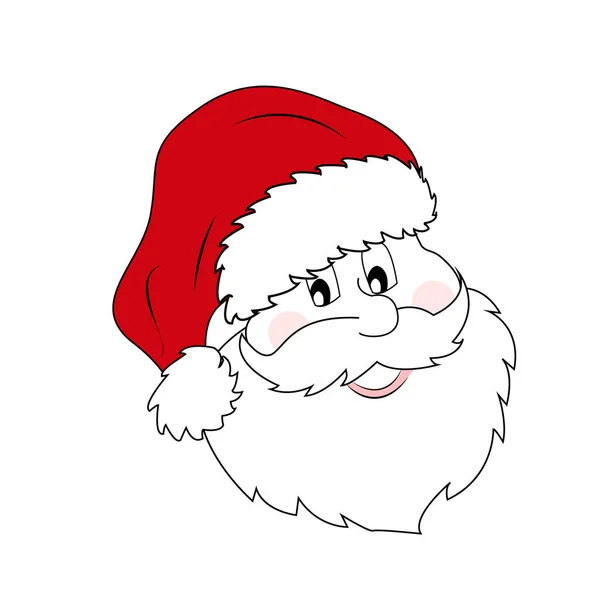 Голова Санта Клауса Різдво Новий Рік Зима Свята Поштова Листівка — стокове фото