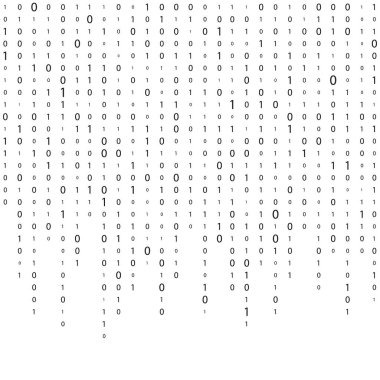 Düşen sayılar. Matrix. Dijital veri akışı. ikili kod. Grafik teknolojisi arkaplanı